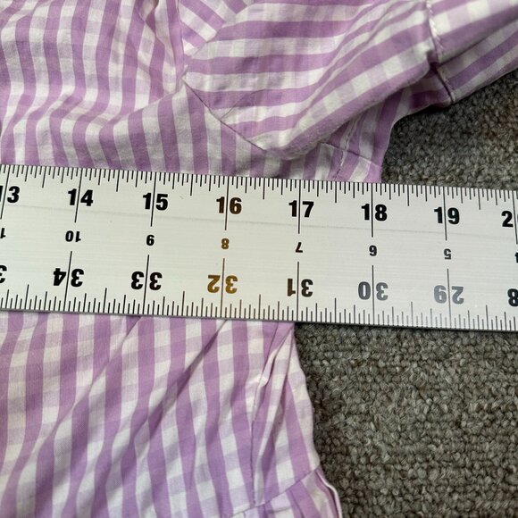 OFWHITE Purple Gingham Midi Dress Charm Detail Made in Turkey Women's Est Small - Picture 4 of 7